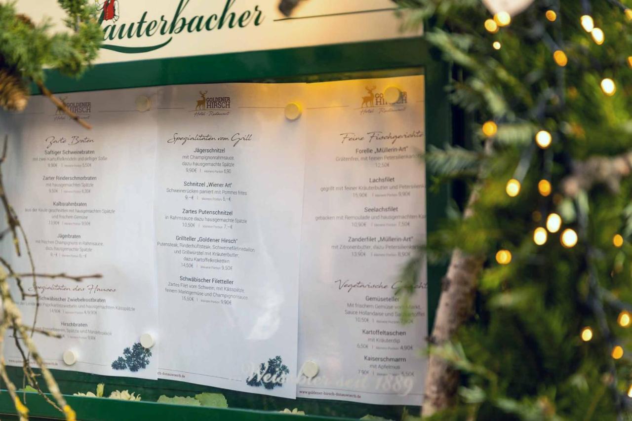Hotel Restaurant Goldener Hirsch Donauwörth Esterno foto